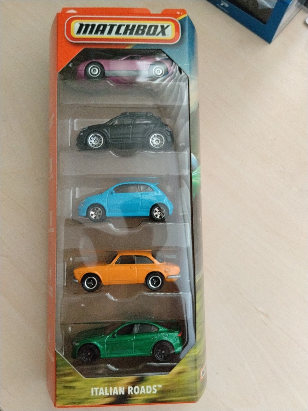 Matchbox Italian roads 5-pack Alfa Romeo en Lamborghini, Ophalen of Verzenden, Nieuw, Auto