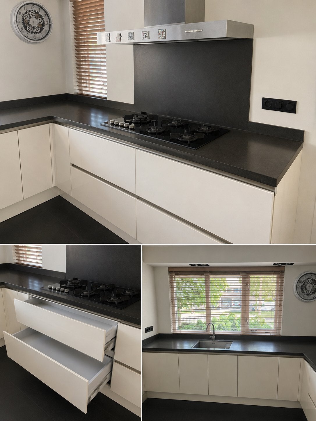 Moderne hoekkeuken van Siematic met Siemens apparatuur, Ophalen, Gebruikt, Wit, Hoekkeuken