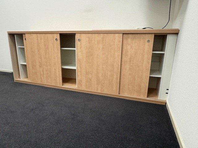 Bureau en 2 vergadertafels open kast  schuifdeurkast, Huis en Inrichting, Bureaus, Ophalen, Gebruikt