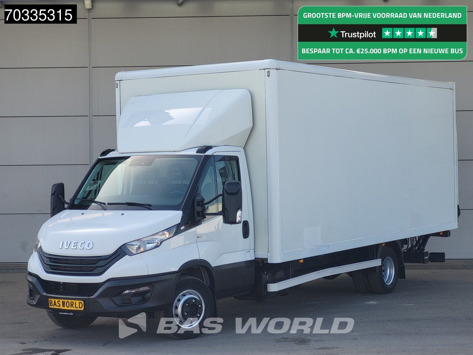 Iveco Daily 72C21 3.0L Automaat 1000KG Laadklep Luchtvering, Automaat, Stof, Gebruikt, Euro 6