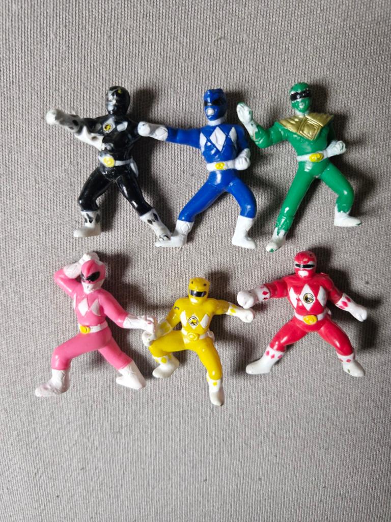 Power Rangers Mini Figuren 1994 - Set van 6, Ophalen of Verzenden, Gebruikt