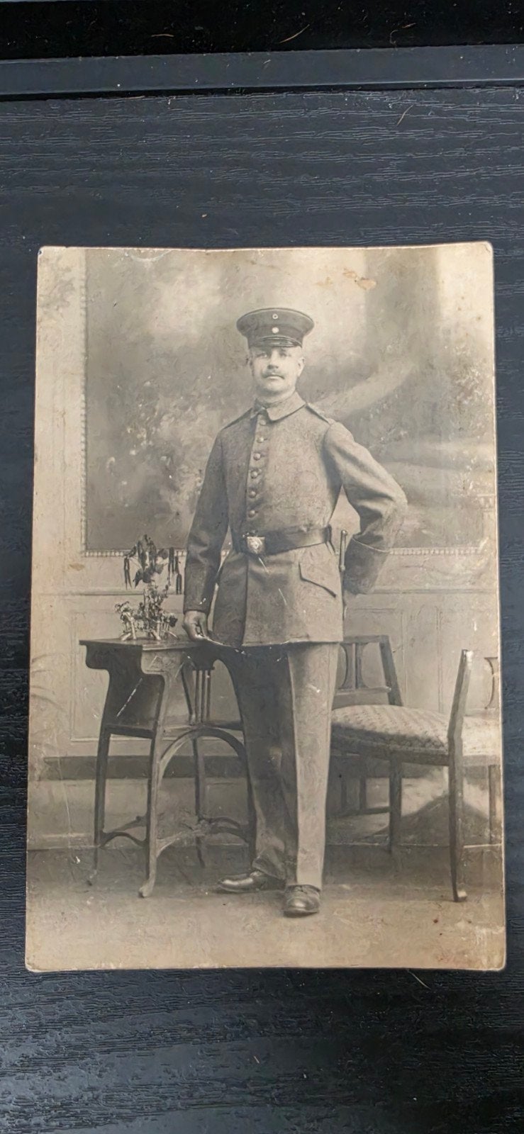 05 Foto Duitse soldaat WO1, Verzamelen, Gebruikt, Foto, Ophalen of Verzenden, Voor 1940