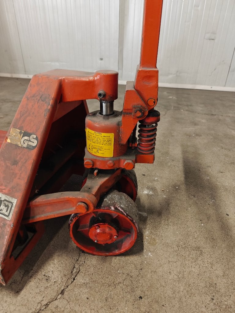 2 pompwagens/palletwagens (opknappers), 100 liter of meer, Ophalen, Gebruikt, Transportkar