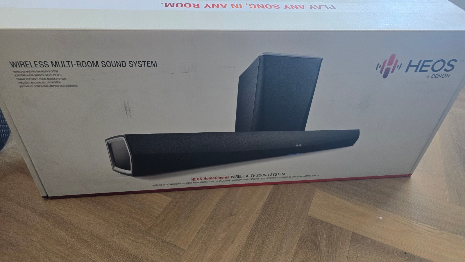 Denon HEOS HomeCinema Soundbar met draadloze subwoofer, Ophalen of Verzenden, Bluetooth, Zo goed als nieuw
