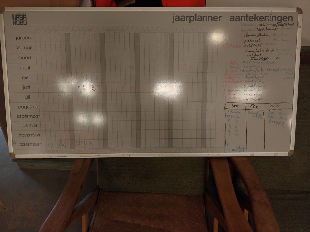 3 planborden. Whiteboard afwasbaar., Ophalen, Magneetbord