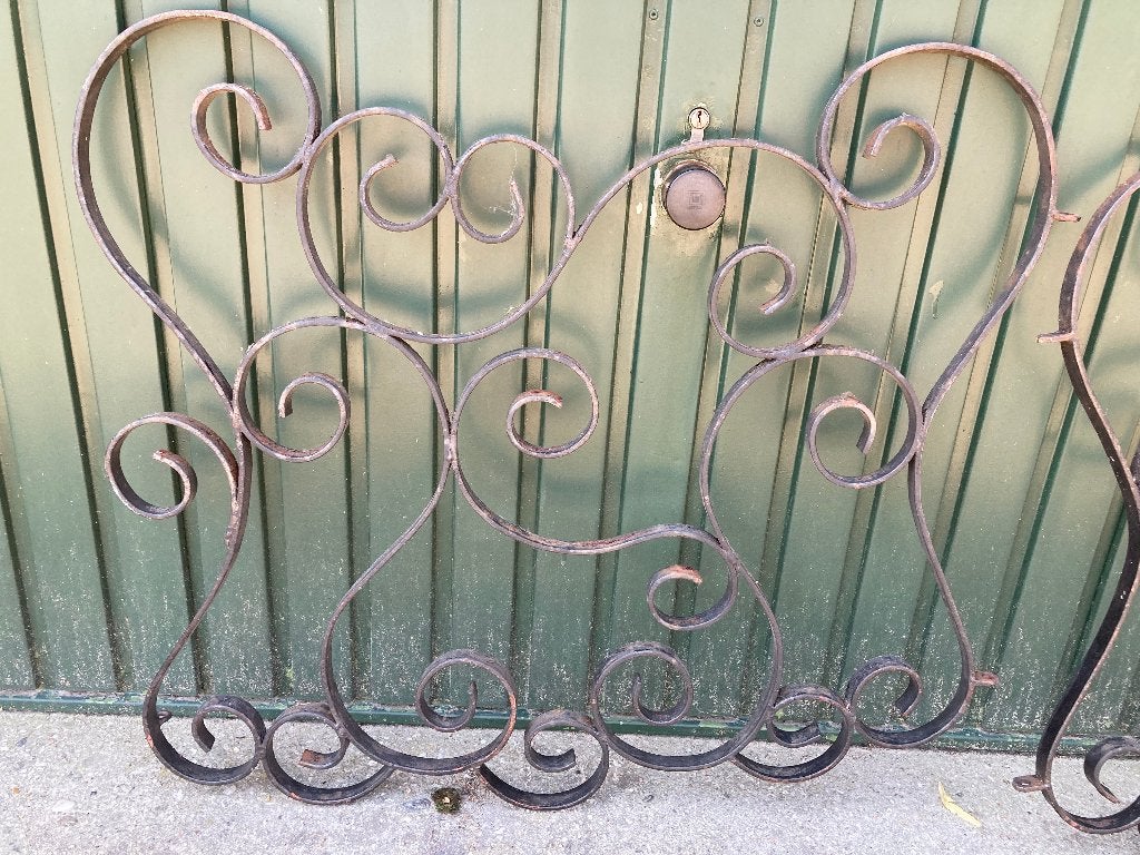 2x Brocante smeedijzeren hek, Ophalen