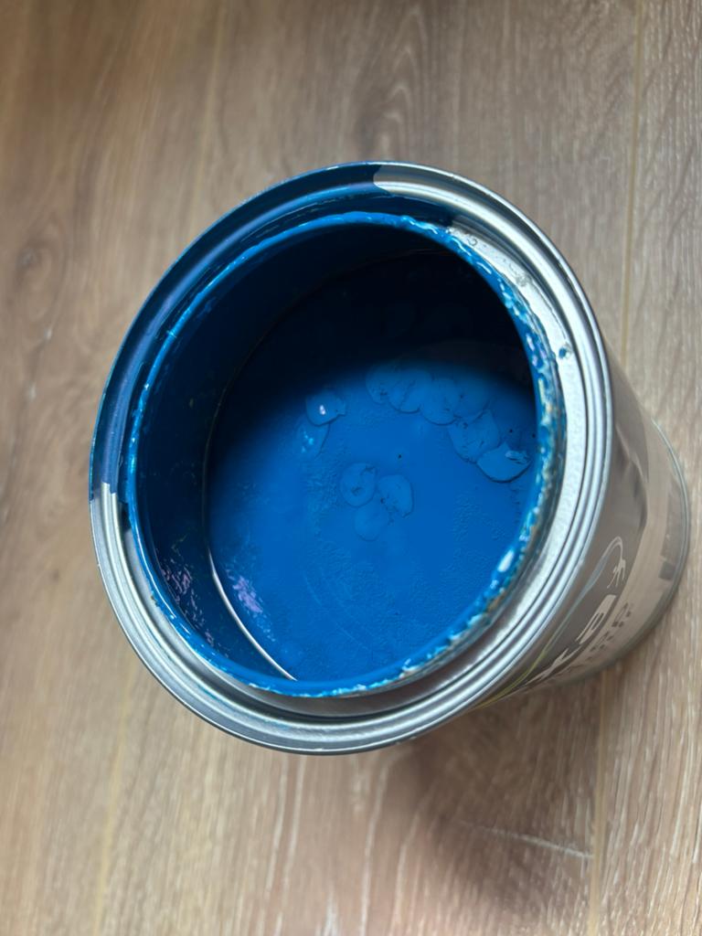 Muurverf “Nostalgisch Blauw” 1 L, Ophalen, Gebruikt, Blauw, Verf