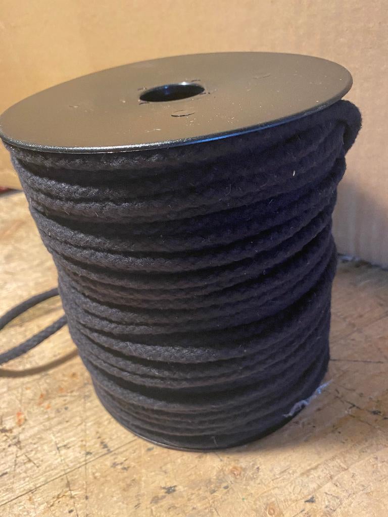 TOUW KATOEN 6mm/haspels a 100mtr.  ZWART, Watersport en Boten, Ophalen, Nieuw, Overige typen
