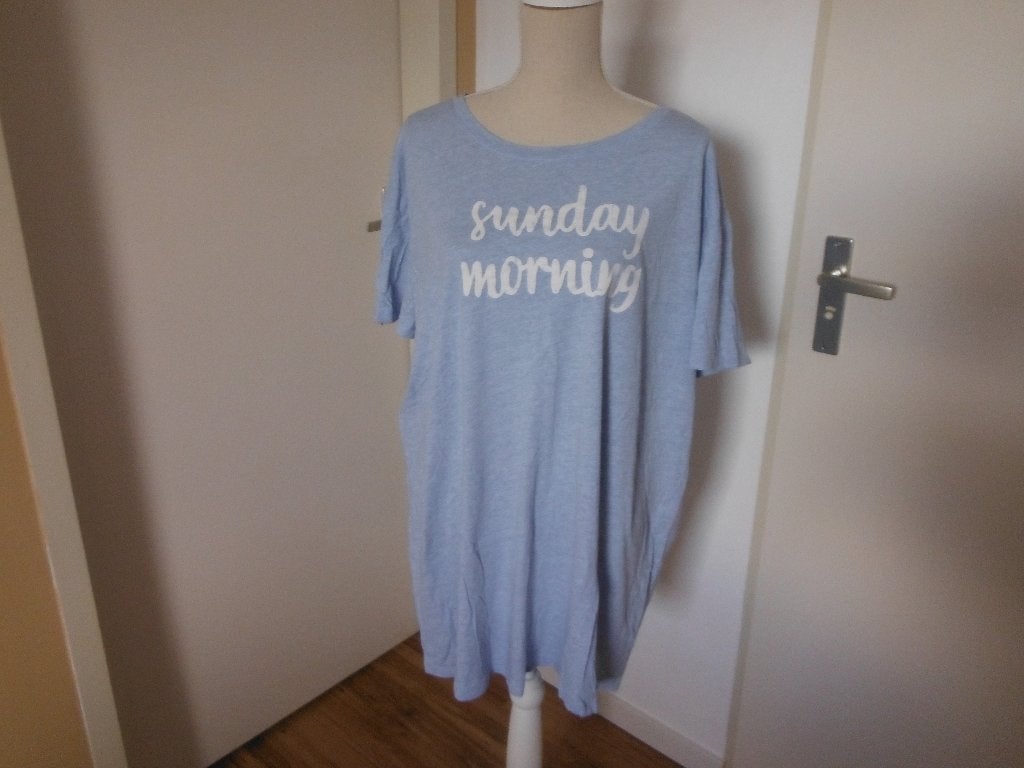 lichtblauw t-shirt nachthemd, Hema, L/XL, Shirt of Top, Zo goed als nieuw, Hema, Verzenden