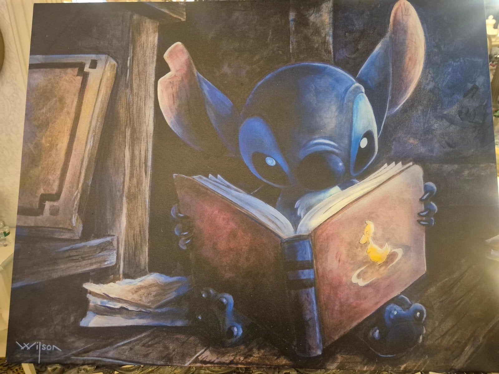 Stitch Schilderij - Disney's Lilo & Stitch Kunstwerk, Ophalen of Verzenden