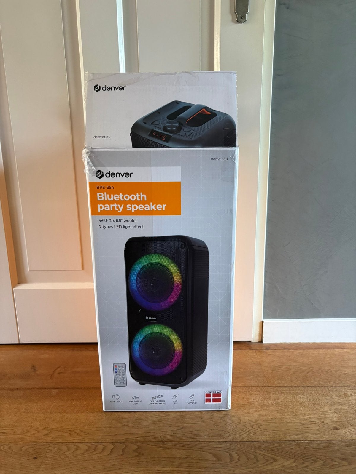 Denver party speaker zwart, Ophalen, Zo goed als nieuw, Complete set
