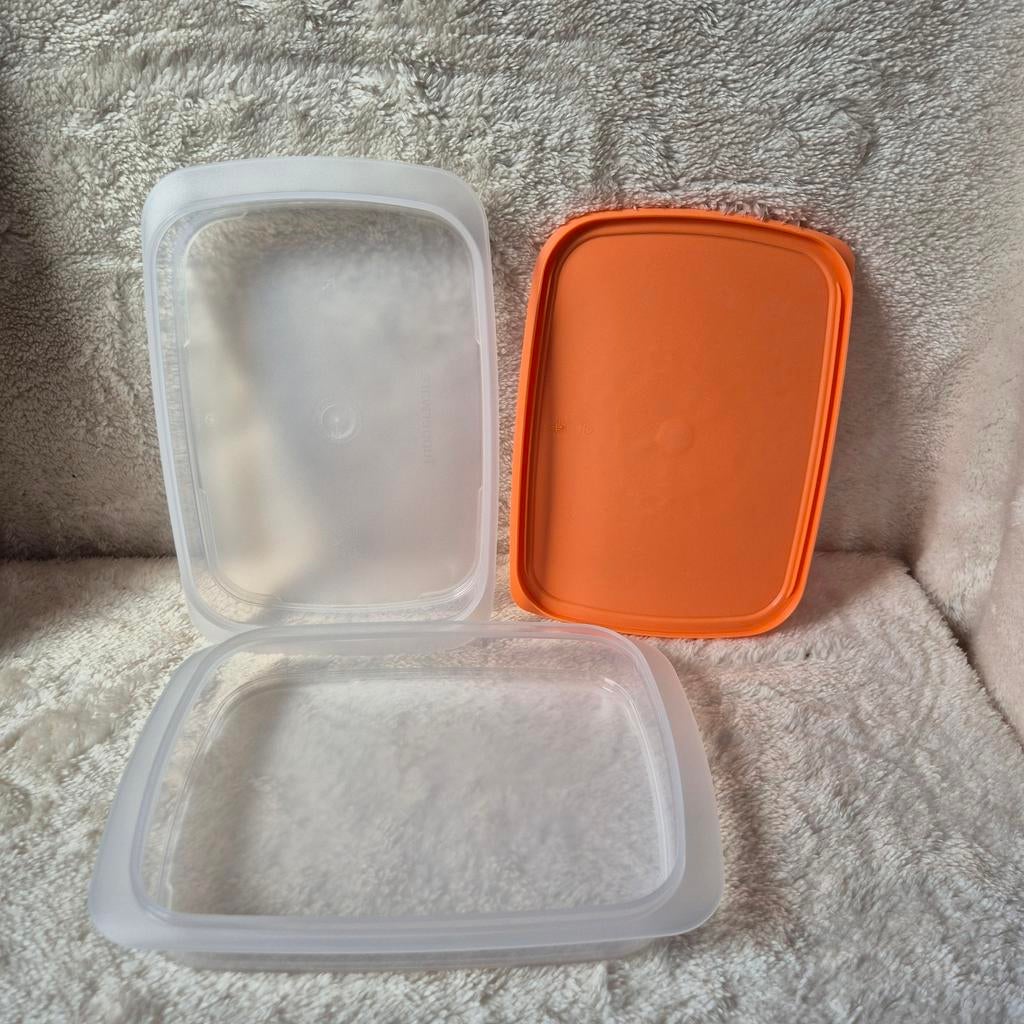 Tupperware bewaarbakjes met deksel - Oranje en Transparant, Gebruikt, Ophalen of Verzenden, 14901 S. Orange Blossom Trail, Orlando, FL 32837, USA