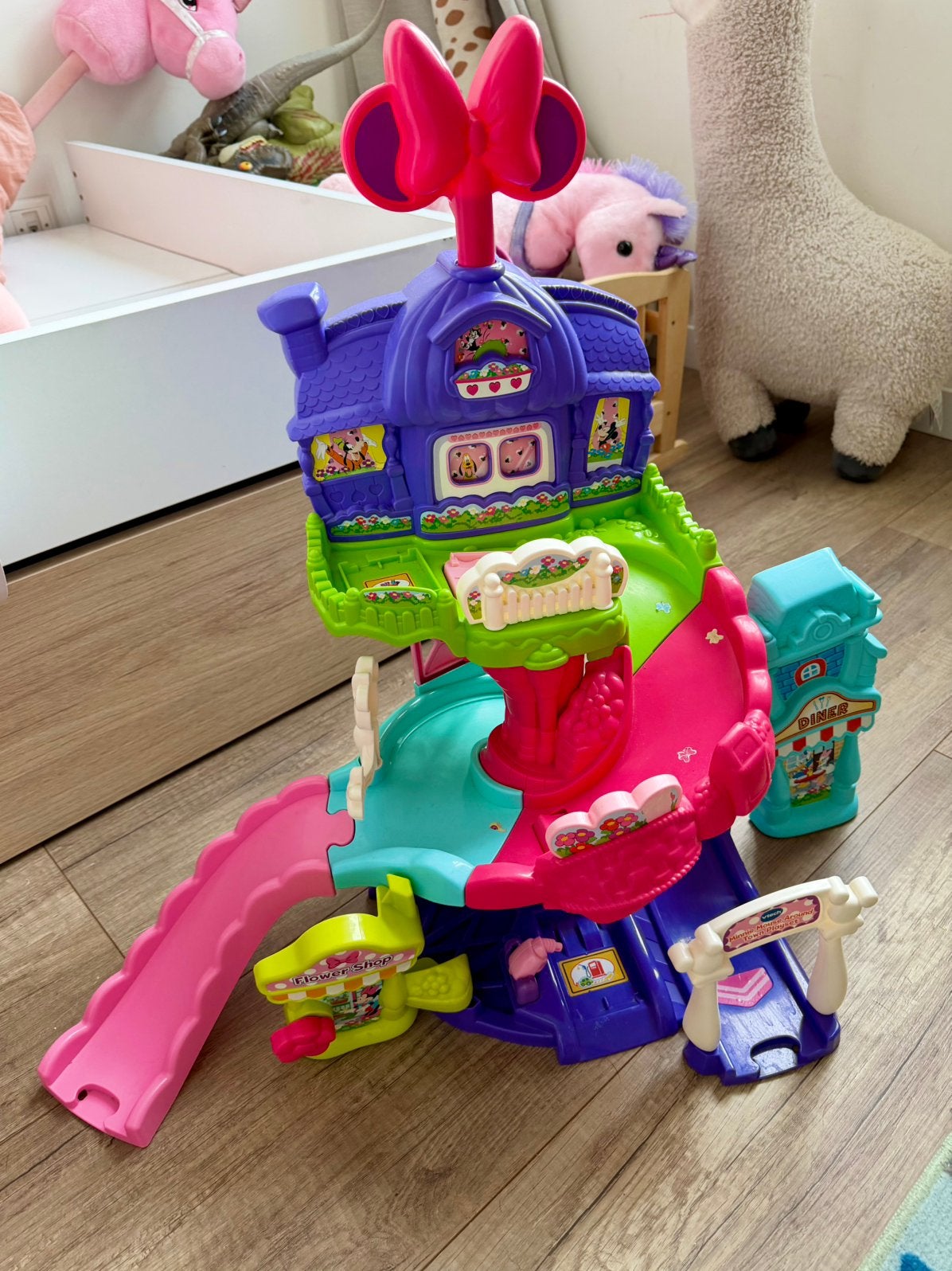 VTech Toet Toet Auto's Minnie Mouse Around Town speelset, Kinderen en Baby's, Ophalen of Verzenden, Gebruikt, 2 tot 4 jaar