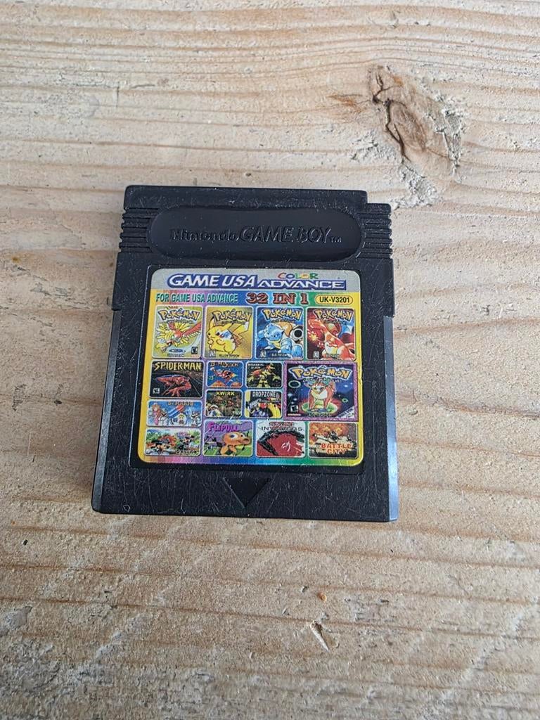 Nintendo Game Boy Color Spel: 32 in 1 Verzamelcassette, 1 speler, Ophalen of Verzenden, Zo goed als nieuw, Vanaf 3 jaar