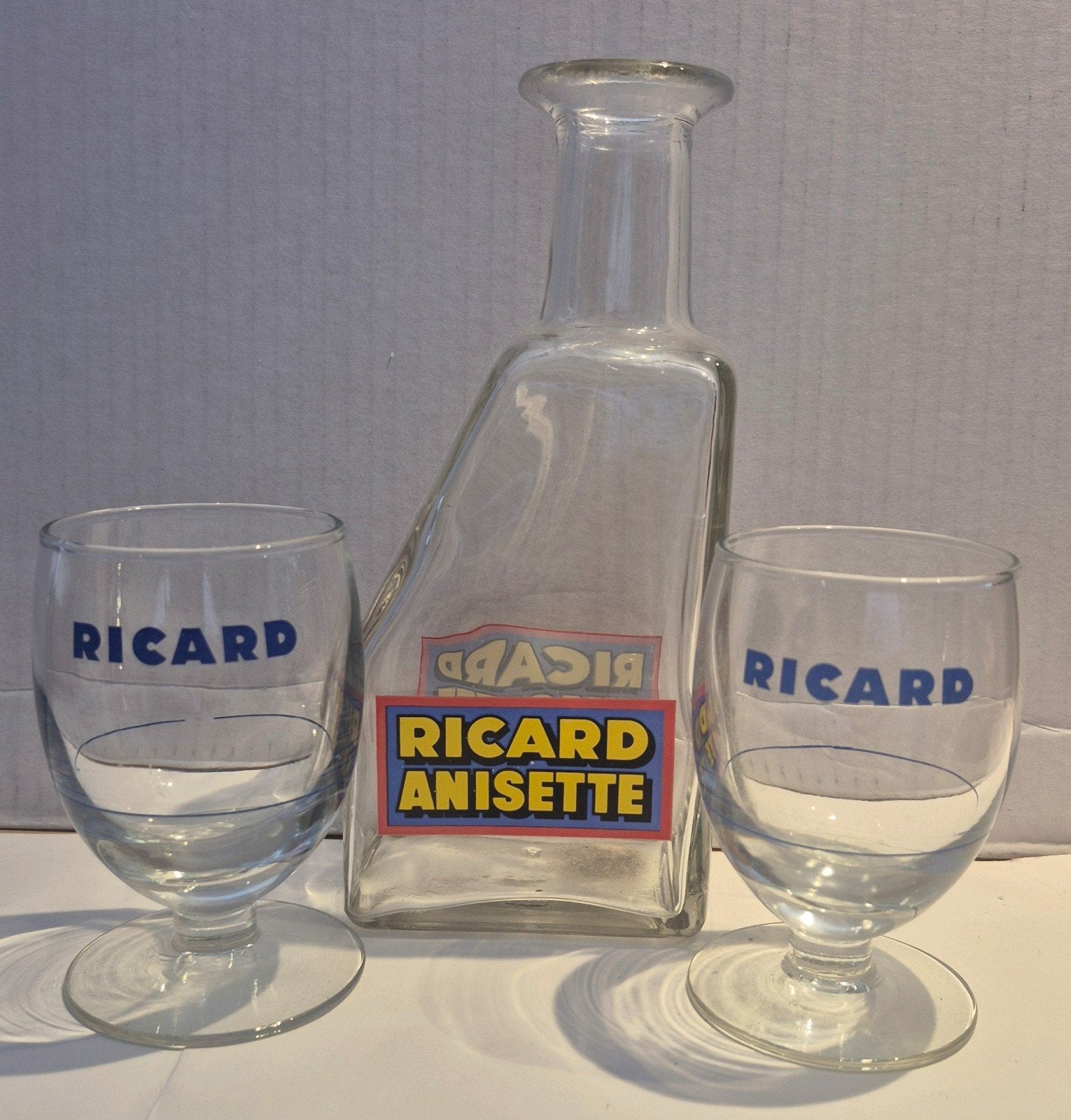 Ricard setje (W), Ophalen of Verzenden, Gebruikt, Borrel- of Shotglas