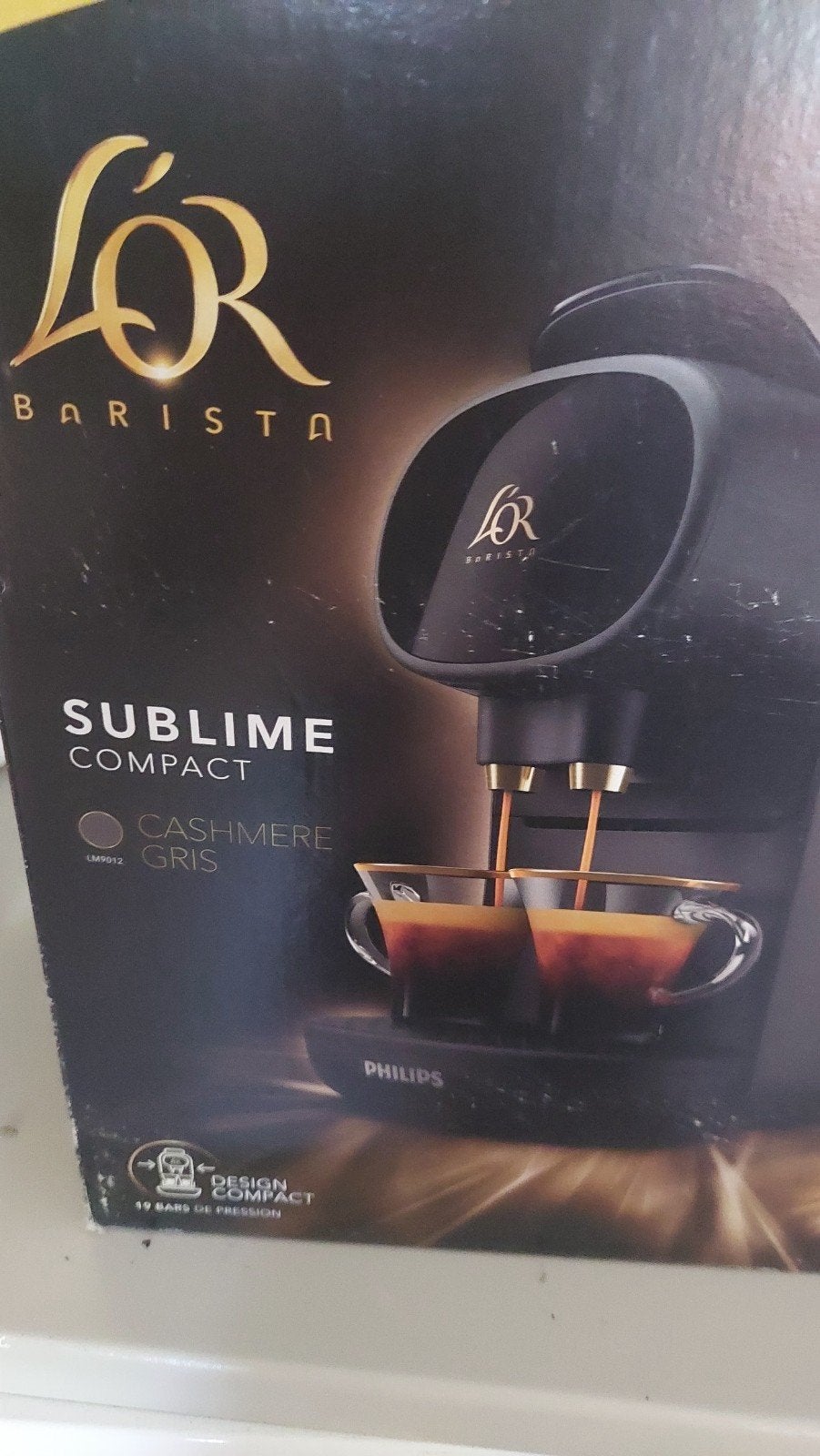 philips l'or barista compact, cashmere grey, Ophalen, Nieuw, Koffiemachine, Koffiepads en cups
