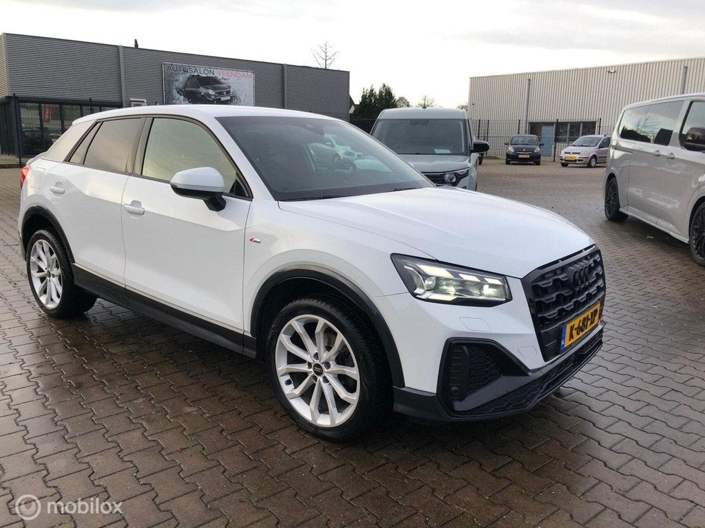 Audi Q2 35 TFSI 3x S LINE ALLE OPTIE,S, Auto's, Audi, 4 cilinders, 150 pk, Leder en Stof, Wit