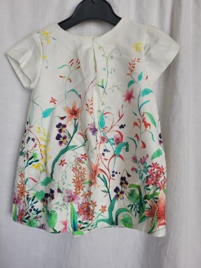 Super vrolijke jurk met bloemetjes mt 68 merk Zara Baby Girl, Meisje, ., Jurkje of Rokje, Ophalen of Verzenden