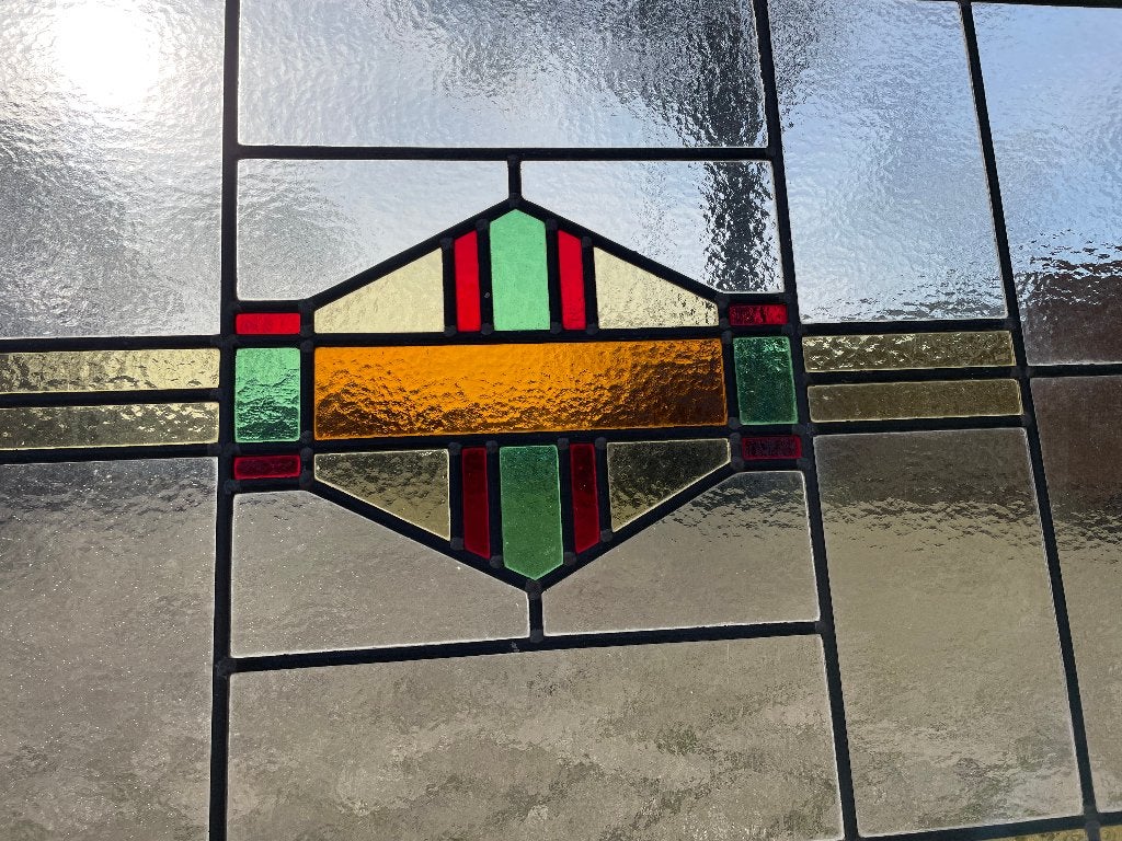 4 Antieke glas in lood ramen 120x80cm., Ophalen