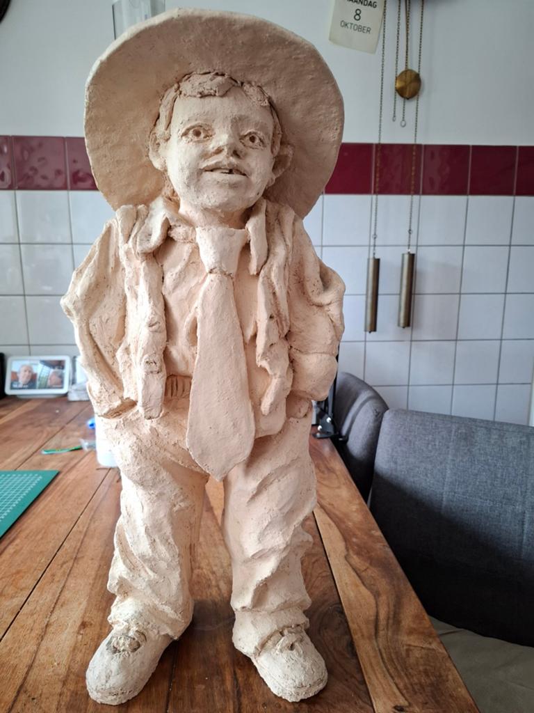 Keramiek gebakken beeld, 60 cm hoog, Antiek en Kunst, Ophalen of Verzenden