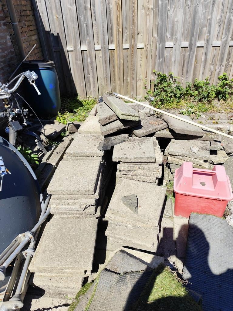 Tegels, Tuin en Terras, Tegels en Klinkers, Ophalen of Verzenden, Gebruikt, Beton, Terrastegels