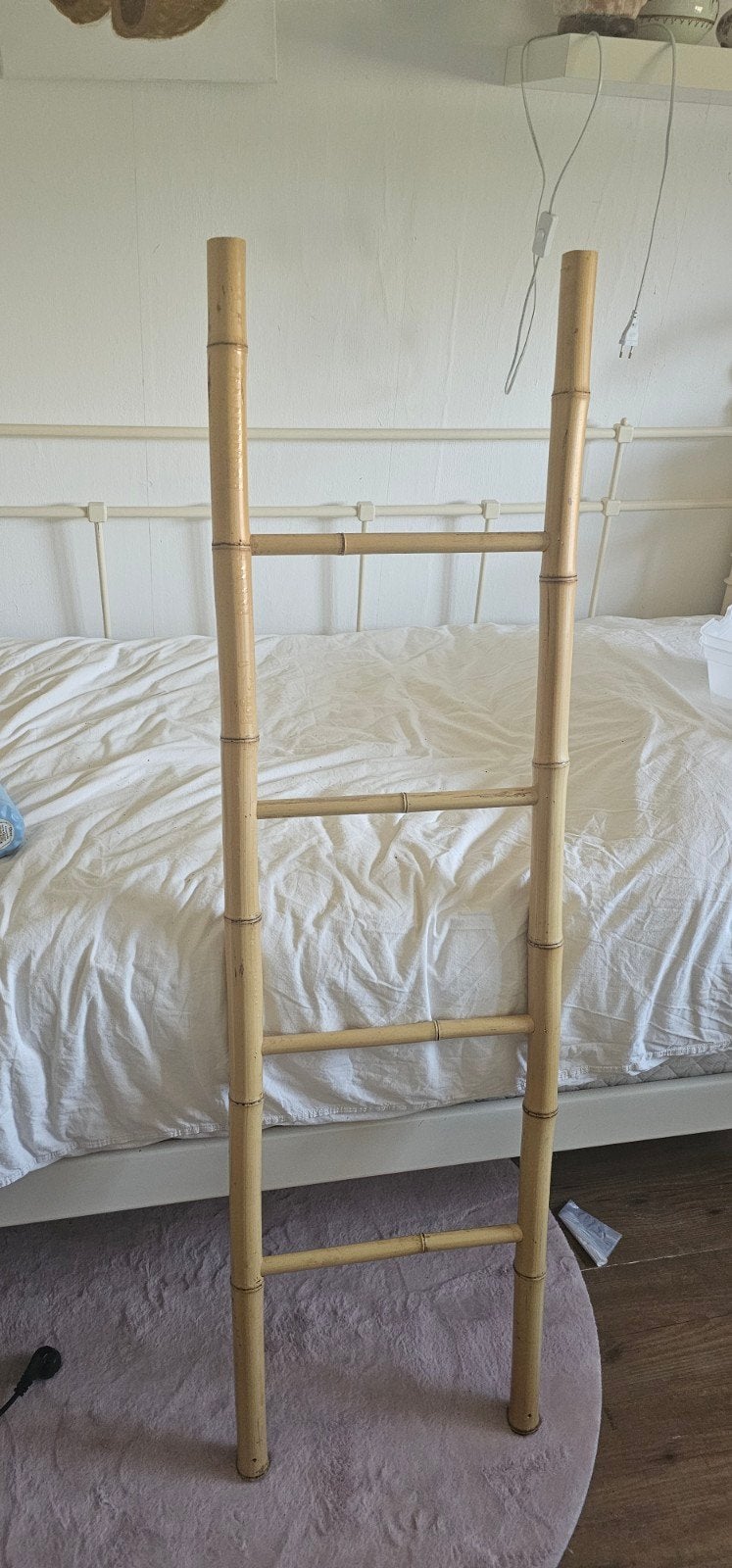 Bamboe decoratieve ladder / handdoekenrek, Ophalen of Verzenden, Gebruikt