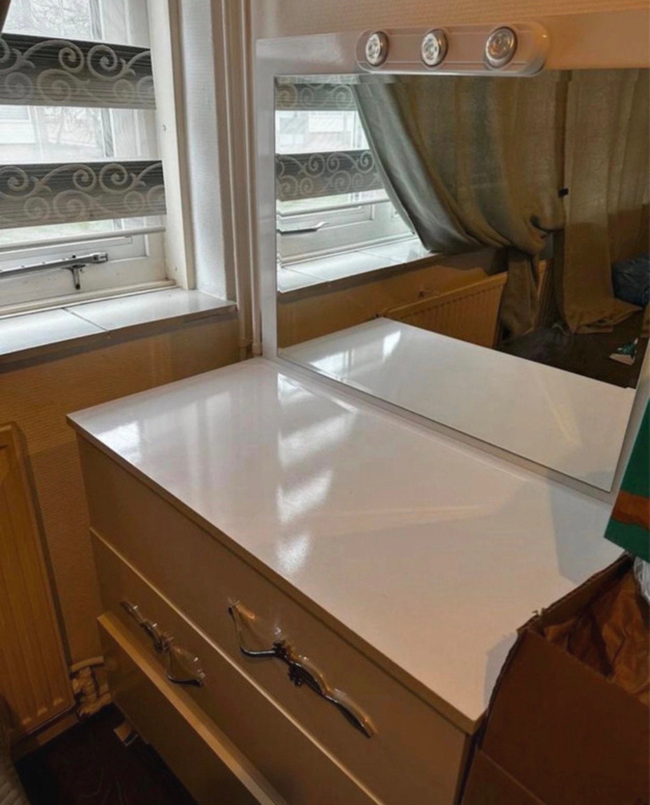 Kaptafel met spiegel, Huis en Inrichting, Ophalen, Overige materialen, 50 tot 100 cm, Zo goed als nieuw