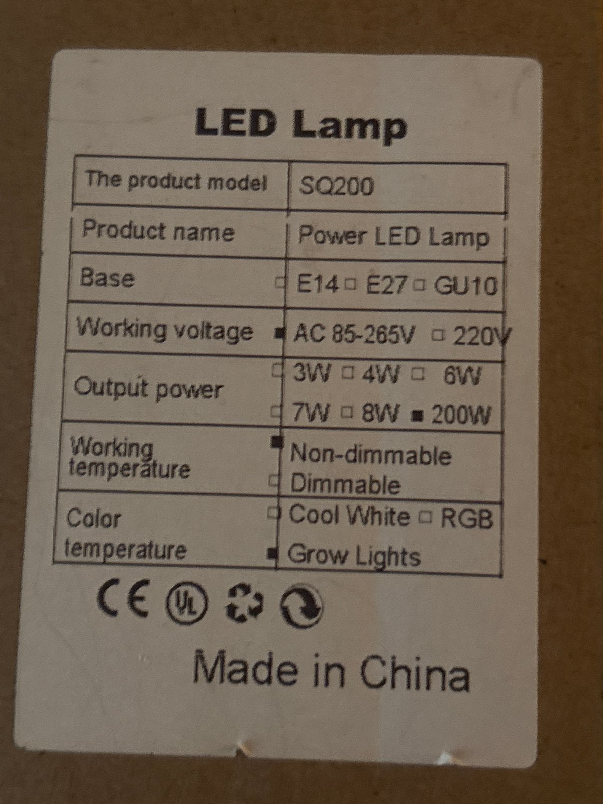 Kweeklamp LED 200W - Ideaal voor plantengroei, Ophalen of Verzenden, Gebruikt, Kweeklamp