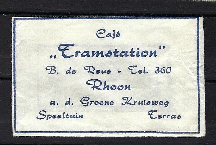 564 Rhoon cafe TRAMSTATION, Ophalen of Verzenden, Nederland