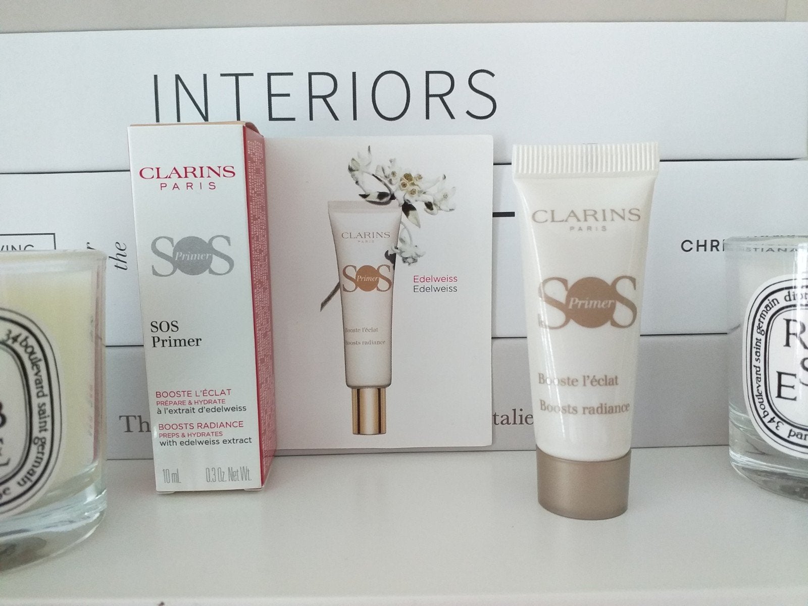 10 ML Clarins SOS Primer (white) nu voor maar €3,99, Ophalen of Verzenden, Nieuw, Zwart, Gehele gezicht