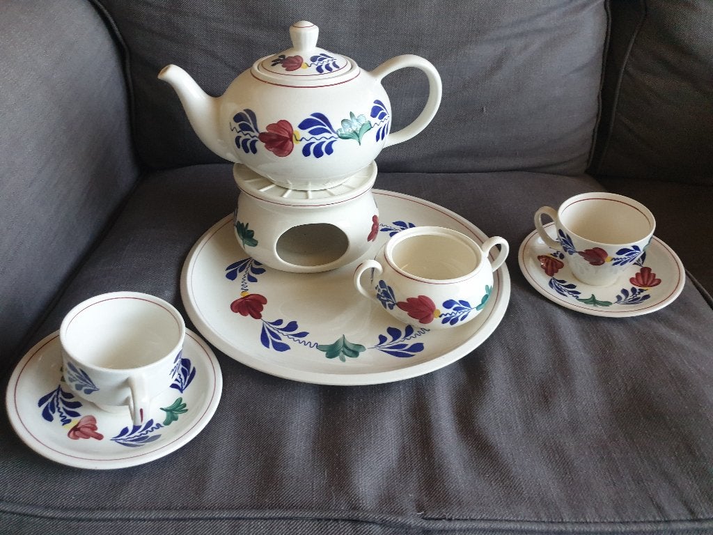 boerenbont thee servies, Huis en Inrichting, Keuken | Servies, Ophalen, Gebruikt, Overige typen, Aardewerk