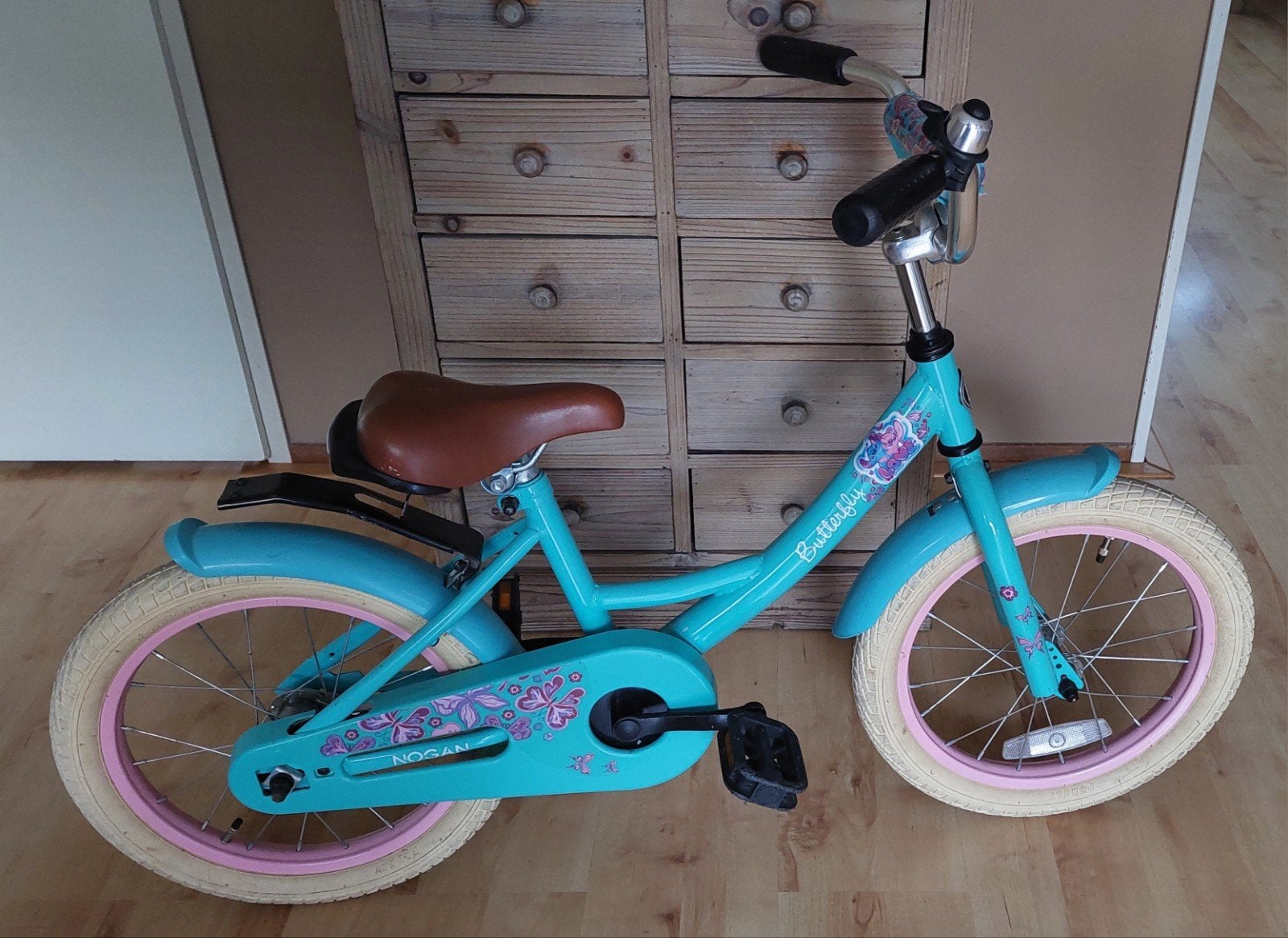 Nogan Butterfly Kinderfiets, 16 inch, Ophalen, Terugtraprem, Nogan, 16 tot 20 inch