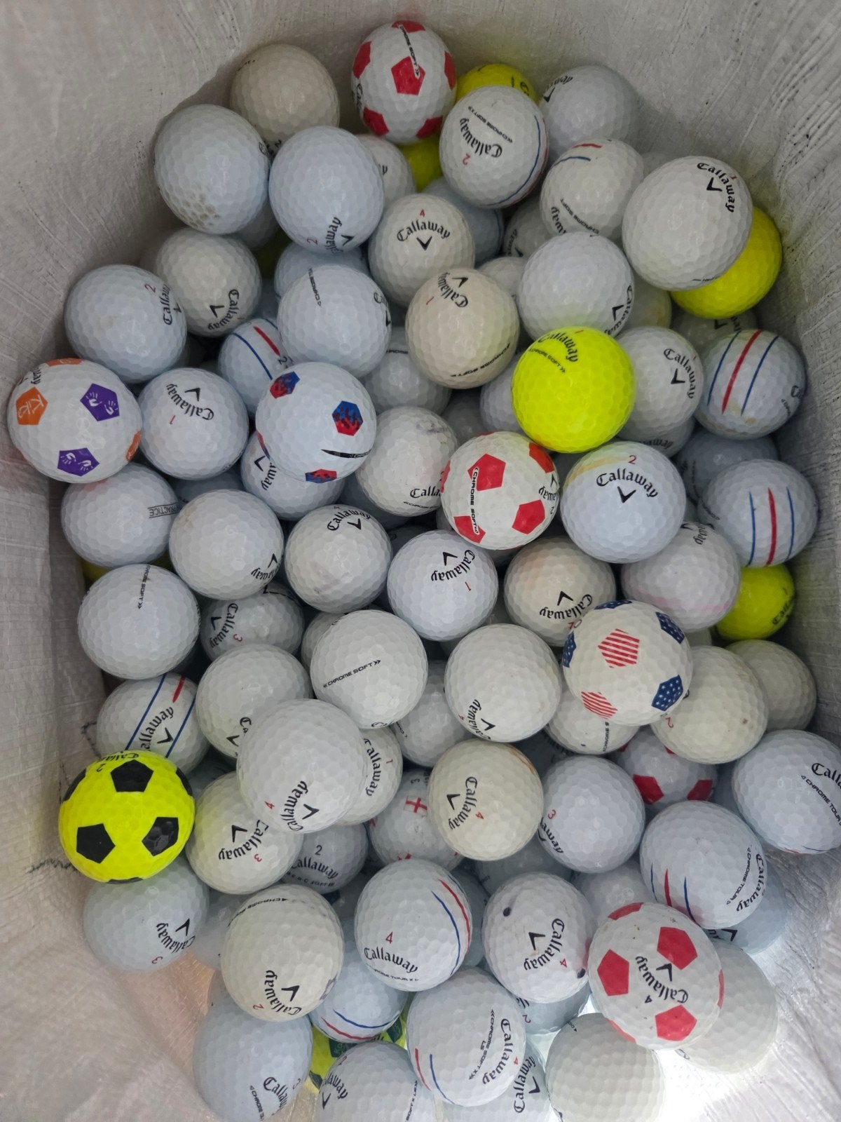 1000 CALLAWAY CROME SOFT BIEDEN., Sport en Fitness, Ophalen, Gebruikt, Bal(len), Callaway