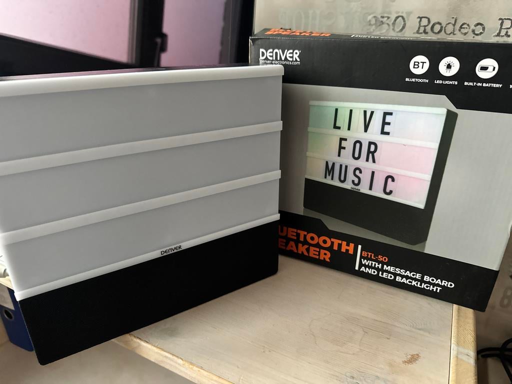 Denver Bluetooth Speaker met LED Berichtbord, Audio, Tv en Foto, Luidsprekers, Nieuw, Overige typen, Overige merken, Ophalen of Verzenden