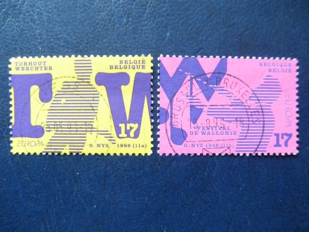 Postzegels België 1998 Europazegels - cw € 2,00., Ophalen of Verzenden, Gestempeld, Europa