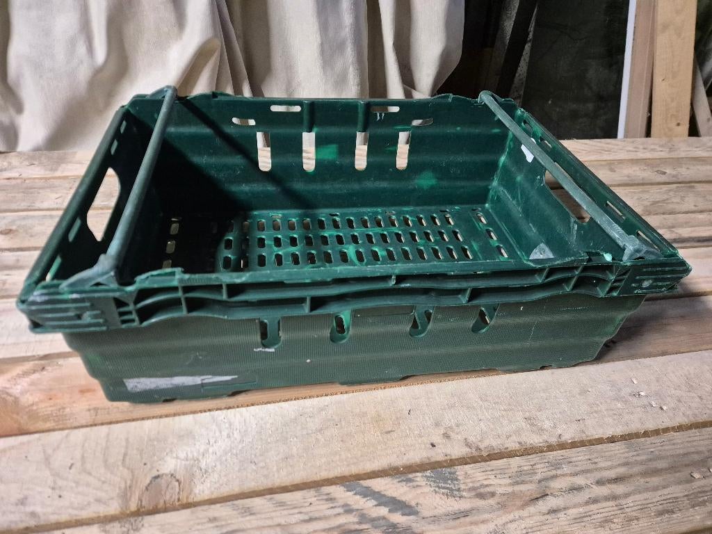 Groene kratten, Ophalen, 40 tot 60 cm, Opvouwbaar, 50 tot 75 cm