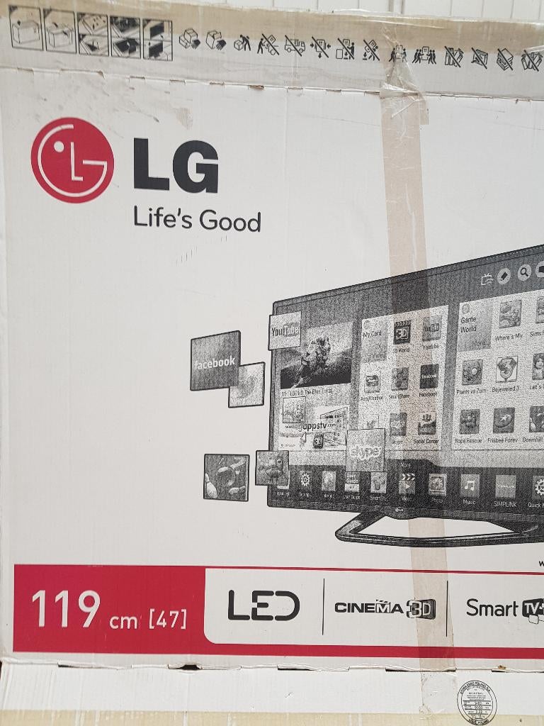 Tv lg smart tv defect 119cm, Ophalen, LED, 50 Hz, 100 cm of meer