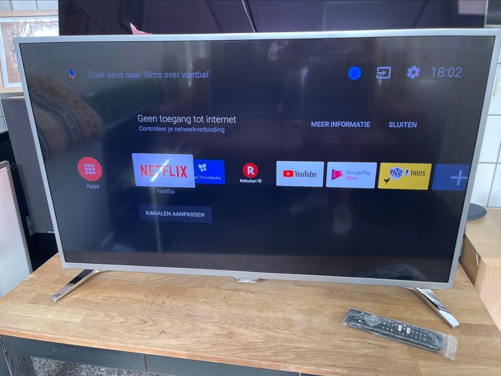 Philips43”4K UHD Ambilight/nieuw mainboard/afstandsbediening, Ophalen, Zo goed als nieuw, 100 cm of meer, Philips