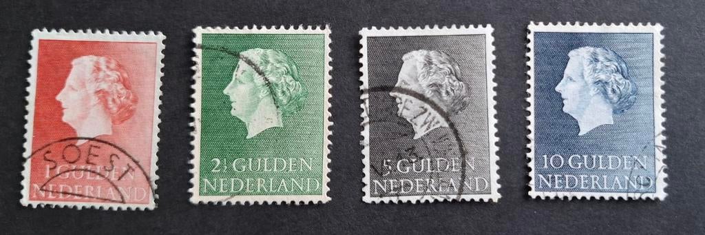 Nederland 1954-1957 nvph 637-640 Koningin Juliana, Postzegels en Munten, Postzegels | Nederland, Ophalen of Verzenden, Gestempeld