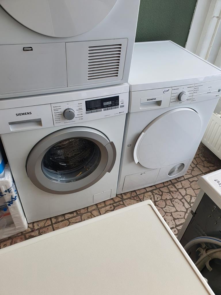 Siemens setje Wasmachine en condens droger IQ 7KG, Witgoed en Apparatuur, Wasmachines, Zo goed als nieuw, Voorlader, 6 tot 8 kg
