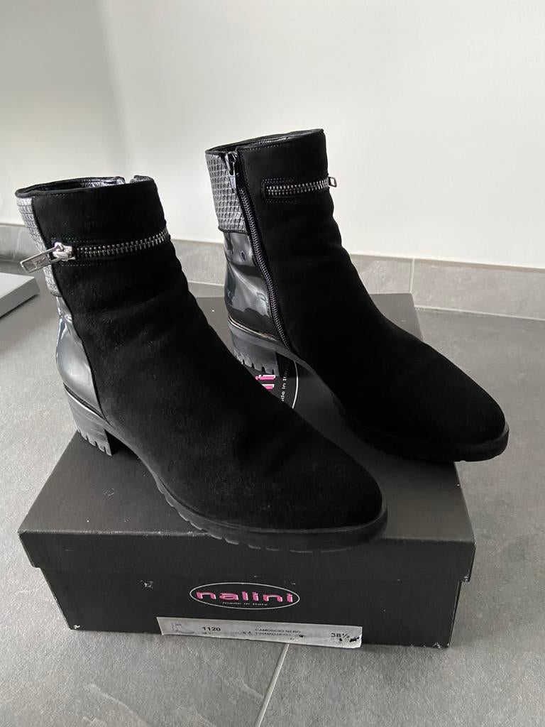 Mooie laarsjes maat 38,5 van Nalini, Ophalen of Verzenden, Zo goed als nieuw, Zwart