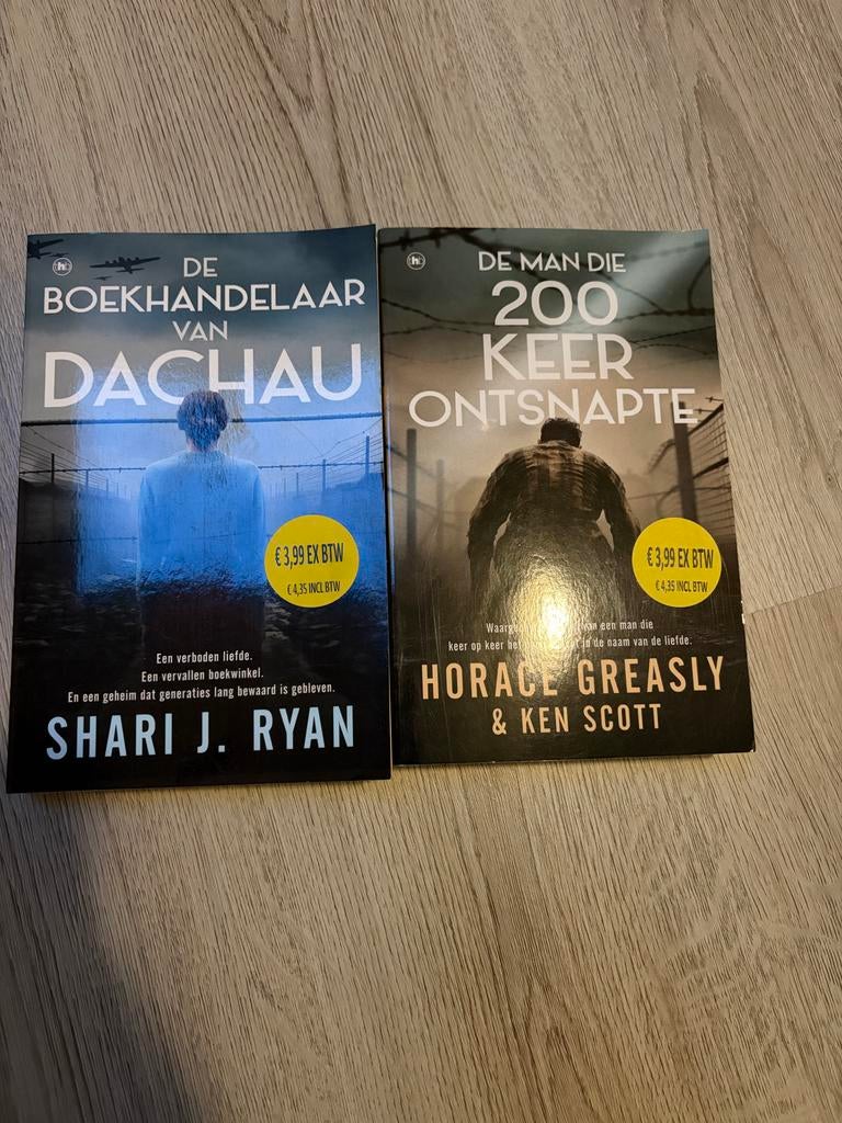 Oorlogsdrama boeken: De Boekhandelaar van Dachau & 200 Keer, Boeken, Ophalen of Verzenden, Gelezen, Nederland