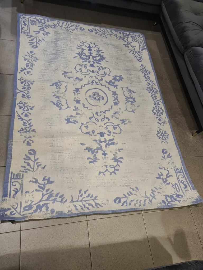 Nieuw By-Boo vloerkleed oase 160x230cm blue €50, Huis en Inrichting, Stoffering | Tapijten en Kleden, Ophalen, Crème, Industrieel landelijk barok brocante koloniaal boheems vintage