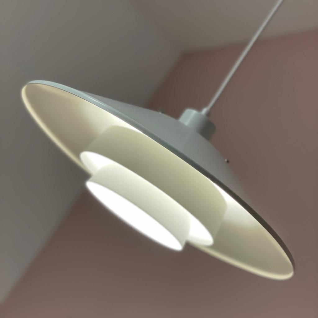 vintage Scandinavisch design LAMP Super -Light Denmark retro, Gebruikt, Ophalen of Verzenden, Metaal, Minder dan 50 cm