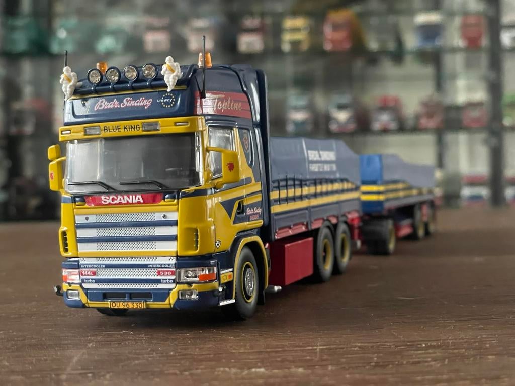 Tekno Scania 4-serie Brdr. Sinding, Hobby en Vrije tijd, Modelauto's | 1:50, Ophalen of Verzenden, Nieuw, Bus of Vrachtwagen, Tekno