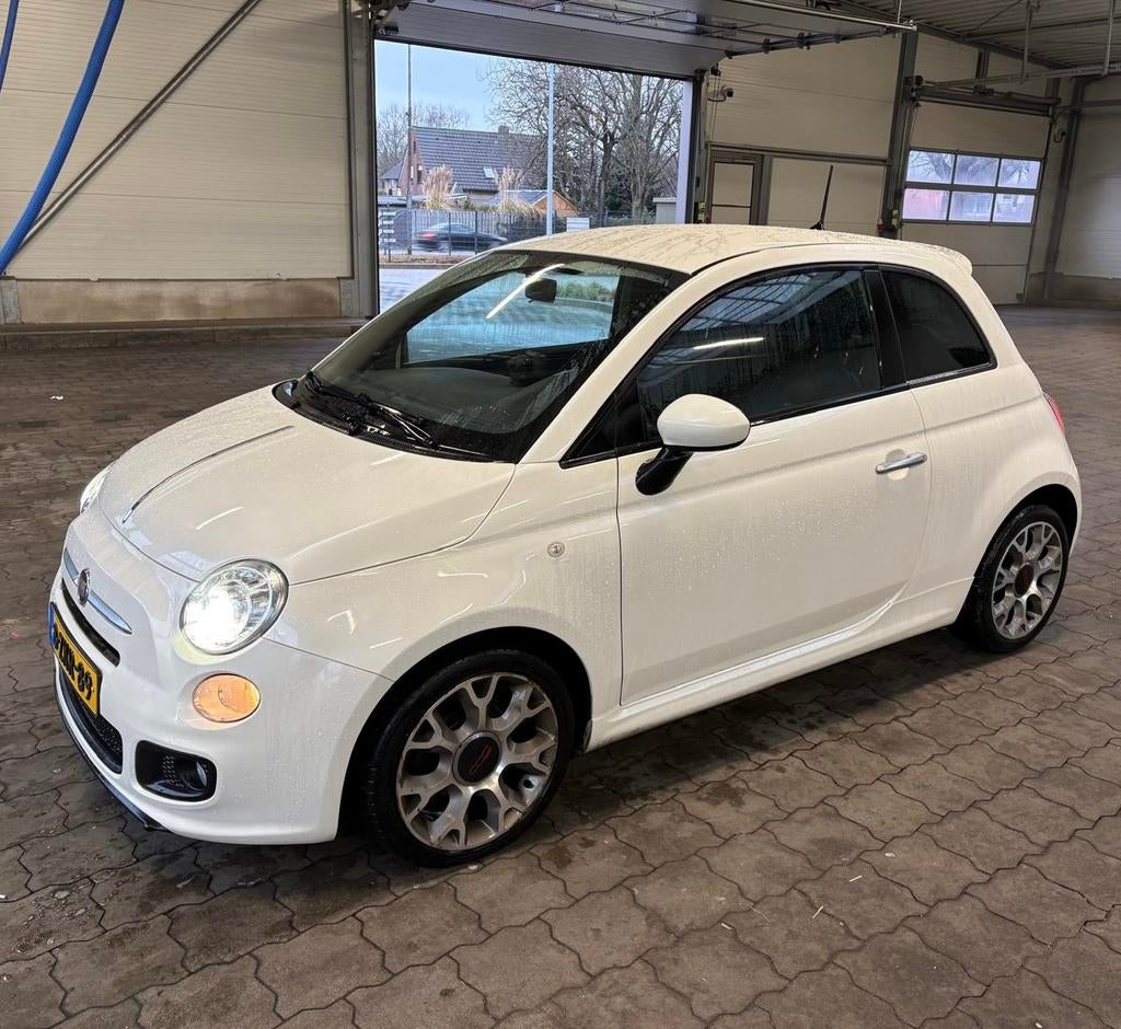 Fiat 500S 0.9 Twinair 2015 Wit Parelmoer, Auto's, Fiat, Particulier, ABS, Adaptieve lichten, Airbags, Airconditioning, Alarm, Bluetooth