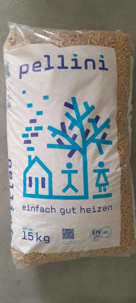 Pellini pellets, houtpellets voor Uw pelletkachel, Tuin en Terras, Haardhout, Blokken, Overige houtsoorten, Minder dan 3 m³, Ophalen