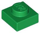 Lego plaatjes/plates 1x1 groen 100 stuks, Ophalen of Verzenden, Zo goed als nieuw, Losse stenen, Lego