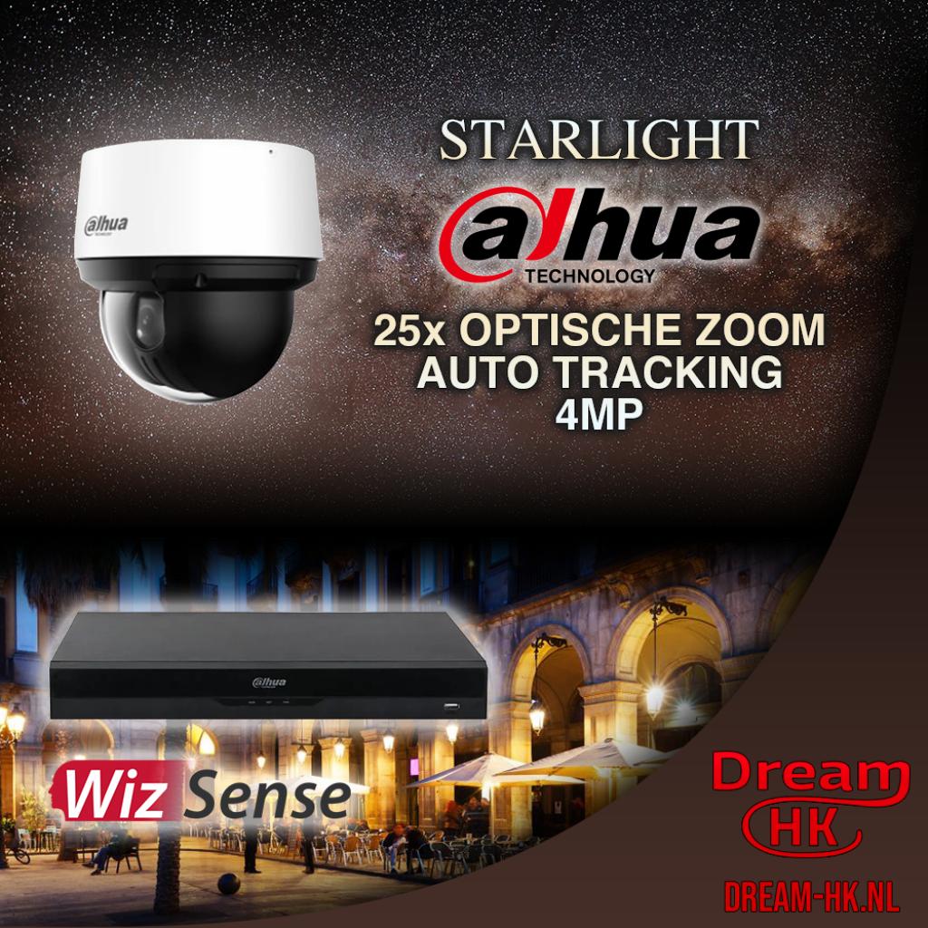 4MP Dahua IP PoE set/NVR + 1x PTZ camera(Auto Tracking), Ophalen of Verzenden, Nieuw, Buitencamera