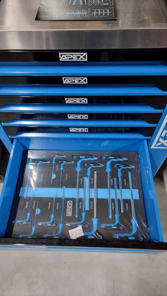 APEX gereedschapwagen 7 laden gevuld Met gereedschap, Ophalen of Verzenden, Gevuld, Zo goed als nieuw